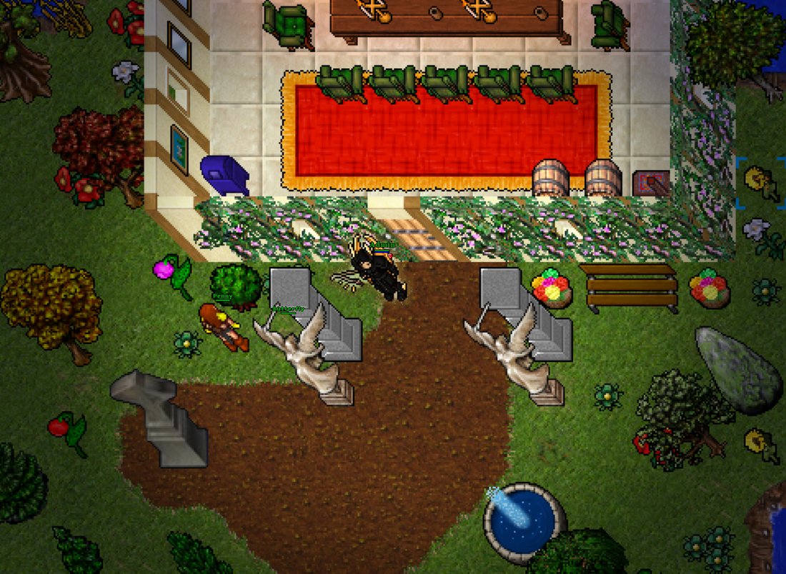 <strong>In the world.</strong> Mythana runs on the classic retro engine - if you have played old-school Tibia, you will feel right at home.